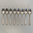8 Wm A Rogers A1 Plus Oneida Silverplate Malibu Teaspoons Spoons 1934 Vintage 8 Wm A Rogers A1 Plus Oneida Silverplate Malibu Teaspoons Spoons 1934 Vintage