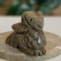 Zuni Fetish Eagle Bird Carved Native American Stone Figurine Hand Carved Figure