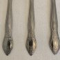 6 Gibson TREASURE Stainless Steel Teaspoons Spoons Floral Flatware Flowers 6"