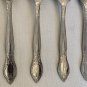 6 Gibson TREASURE Stainless Steel Teaspoons Spoons Floral Flatware Flowers 6"
