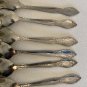 6 Gibson TREASURE Stainless Steel Teaspoons Spoons Floral Flatware Flowers 6"