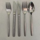 Ekco Eterna Textured Stainless Steel Flatware Japan UA F0645 Petite 5 Piece Set