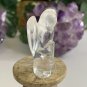 Natural Clear Quartz Crystal Carved Angel Figurine Polished Gemstone Guardian 2"