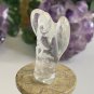 Natural Clear Quartz Crystal Carved Angel Figurine Polished Gemstone Guardian 2"