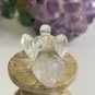 Natural Clear Quartz Crystal Carved Angel Figurine Polished Gemstone Guardian 2"