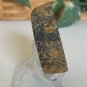 Waterline Agate Geode Slab Slice Natural Crystal Gold Druzy Pocket Rind W Stand