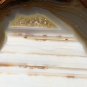 Waterline Agate Geode Slab Slice Natural Crystal Gold Druzy Pocket Rind W Stand
