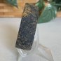 Waterline Agate Geode Slab Slice Natural Crystal Gold Druzy Pocket Rind W Stand