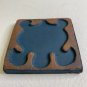 Moravian Pottery Tile SEA TURTLE Square Bucks Co PA Blue Terracotta Clay Signed