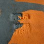 Moravian Pottery Tile SEA TURTLE Square Bucks Co PA Blue Terracotta Clay Signed