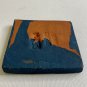 Moravian Pottery Tile SEA TURTLE Square Bucks Co PA Blue Terracotta Clay Signed