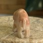 Antique Red Chinese Soapstone Mini Hand Carved Elephant Pendant Bead .71" 2grams