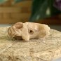Antique Red Chinese Soapstone Mini Hand Carved Elephant Pendant Bead .71" 2grams