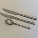 TOWLE LIVING COLLECTION CALYPSO Stainless 9" Dinner Knives 6.25" Spoon Wavy Grip