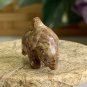 Antique Red Chinese Soapstone Mini Hand Carved Elephant Pendant Figurine 3/4" 3g
