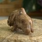 Antique Red Chinese Soapstone Mini Hand Carved Elephant Pendant Figurine 3/4" 3g
