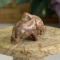 Antique Red Chinese Soapstone Mini Hand Carved Elephant Pendant Figurine 3/4" 3g