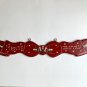 Red Merry Christmas Hanging Wood Sign Wall Plaque Red Ribbon Bow Hand Painted 24