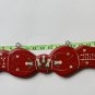 Red Merry Christmas Hanging Wood Sign Wall Plaque Red Ribbon Bow Hand Painted 24