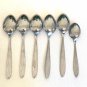 6 Vintage Castle Court WHEAT Spoons Stainless Steel Glossy Spoon Set 6.75" & 6"