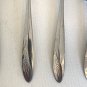6 Vintage Castle Court WHEAT Spoons Stainless Steel Glossy Spoon Set 6.75" & 6"