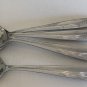 6 Vintage Castle Court WHEAT Spoons Stainless Steel Glossy Spoon Set 6.75" & 6"