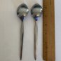Ekco Eterna Prince 6.5" Stainless Serving Spoon Japan Vintage Plain Handle Set 2