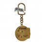 Key West Florida Metal Keychain Gold & Blue Cloisonn&Atilde;&copy; Swimming Fish Blue Ocean