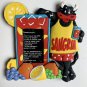 Vintage Red Sangria Cow Recipe Magnet Rubber Colorful  Spanish Wine Large Magnet