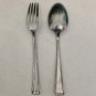 PARKWAY Stainless Glossy Dinner Spoon Fork 7.3" Vintage Serving Flatware USA