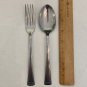 PARKWAY Stainless Glossy Dinner Spoon Fork 7.3" Vintage Serving Flatware USA