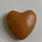 Orange Dyed Marble Heart Shaped Worry Stone Crystal Healing Love Trinket 1.5"