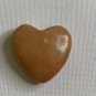 Orange Dyed Marble Heart Shaped Worry Stone Crystal Healing Love Trinket 1.5"