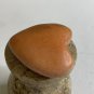Orange Dyed Marble Heart Shaped Worry Stone Crystal Healing Love Trinket 1.5"