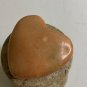 Orange Dyed Marble Heart Shaped Worry Stone Crystal Healing Love Trinket 1.5"