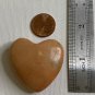 Orange Dyed Marble Heart Shaped Worry Stone Crystal Healing Love Trinket 1.5"