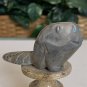 Zuni Beaver Fetish Carving Turquoise Inlay Eyes Smiling Face Delvin Leekya 3.25"