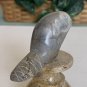 Zuni Beaver Fetish Carving Turquoise Inlay Eyes Smiling Face Delvin Leekya 3.25"