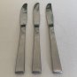 3 WM Dalton Oneida BROOKWOOD Dinner Knives Brushed Stainless Knife 8.5" Vintage