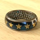 Vintage Mood Ring Band With Stars In Silver Tone Size 6 Changes Colors 70's Ring Vintage Mood Ring Band With Stars In Silver Tone Size 6 Changes Colors 70's Ring