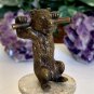 Antique Vienna Bronze Bear With Bar Figurine Victorian Dancing Bear Figure 2.2"