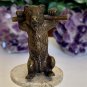 Antique Vienna Bronze Bear With Bar Figurine Victorian Dancing Bear Figure 2.2"