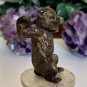 Antique Vienna Bronze Bear With Bar Figurine Victorian Dancing Bear Figure 2.2"