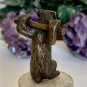 Antique Vienna Bronze Bear With Bar Figurine Victorian Dancing Bear Figure 2.2"
