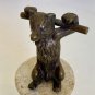 Antique Vienna Bronze Bear With Bar Figurine Victorian Dancing Bear Figure 2.2"