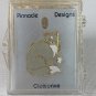 Enamel White & Grey Cat Pin Brooch Gold Cloisonn&Atilde;&copy; Vintage Fluffy Kitty Animal