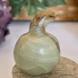 Natural Polished Afghan Jade Fruit Carving Green Onyx Crystal Carved Gourd 1.5"