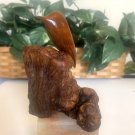 Bill Neely Walnut Wood Bird Hand Carved Sculpture Manzanita Burl Wood Base 4.1" Bill Neely Walnut Wood Bird Hand Carved Sculpture Manzanita Burl Wood Base 4.1"