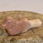Zuni Carved Bird Fetish Bead Drilled Stone Native American Animal Carving VTG 1"