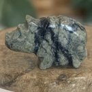 Native American Zuni Bear Fetish Bead Hand Carved Sprit Animal Turquoise Eyes .9